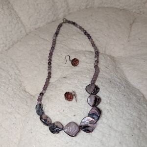 Elegant Purple and Silver Jewelry Set